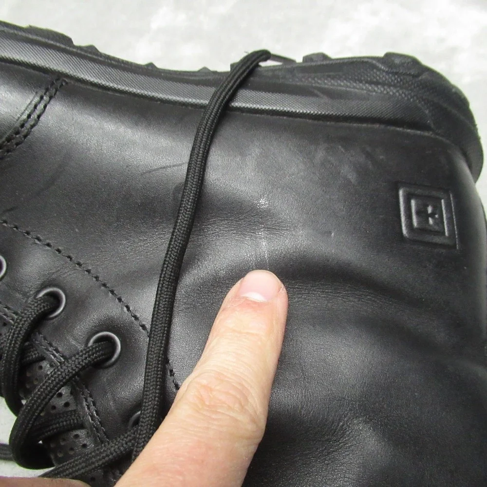 5.11 Men 8 Tactical Boots Black Leather Combat Military Duty Leather Performance